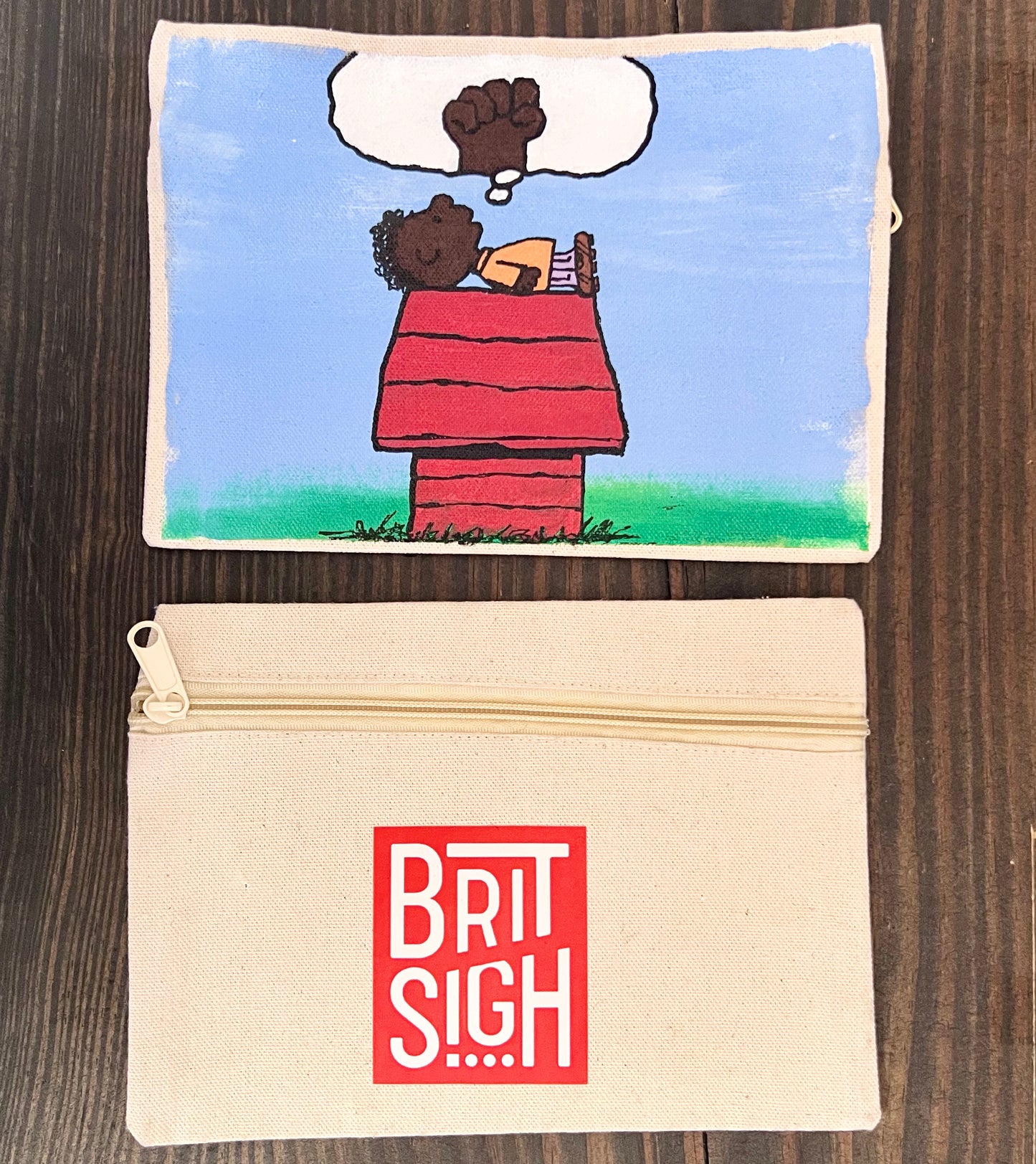 Franklin’s Revolt — Hand-Painted Zip Pouch