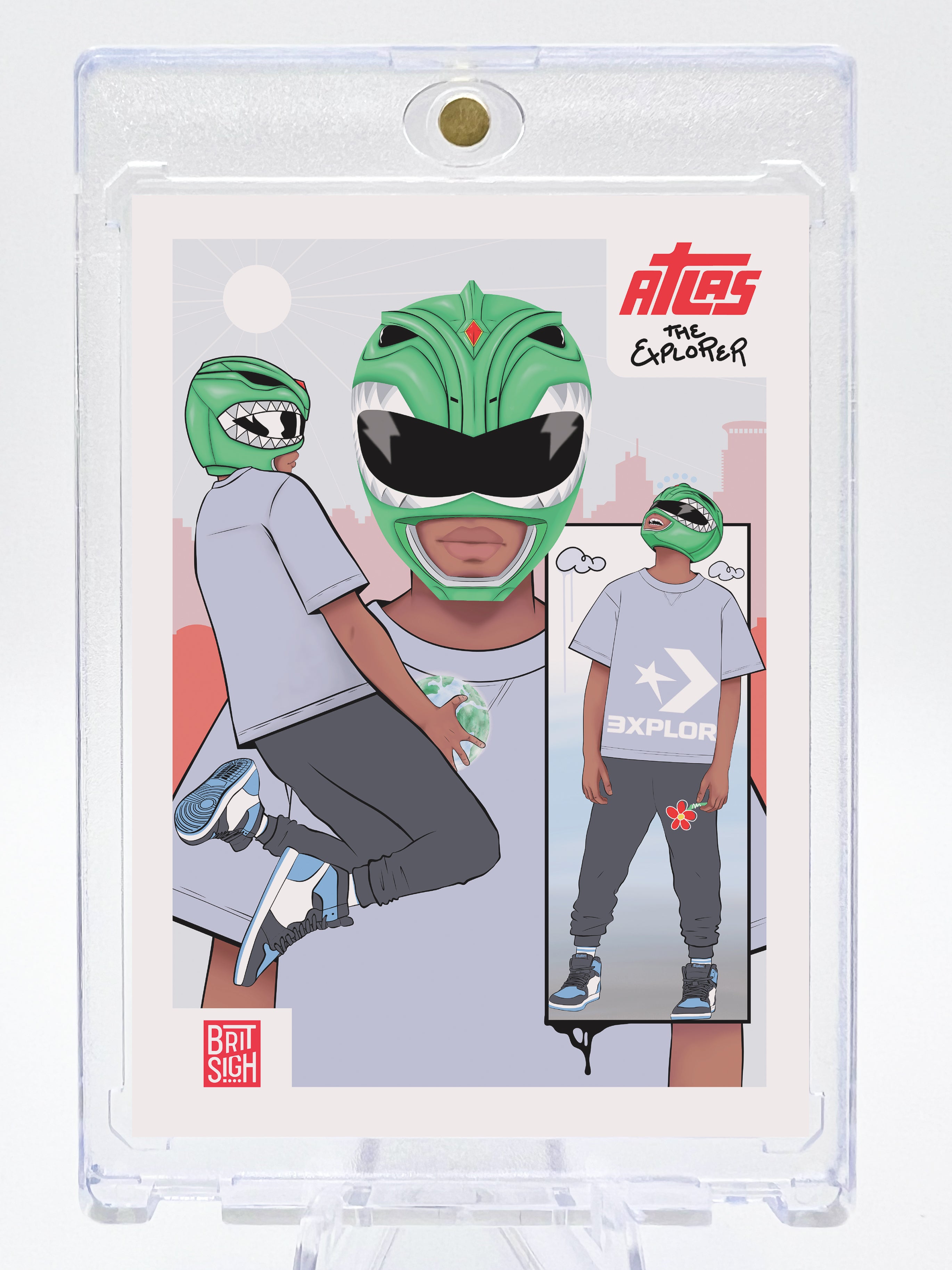 ジェットターレ カイサンダー クリアーグリーン Atlas The Explorer Trading Card by Brit Sigh – Midnight Run Studio