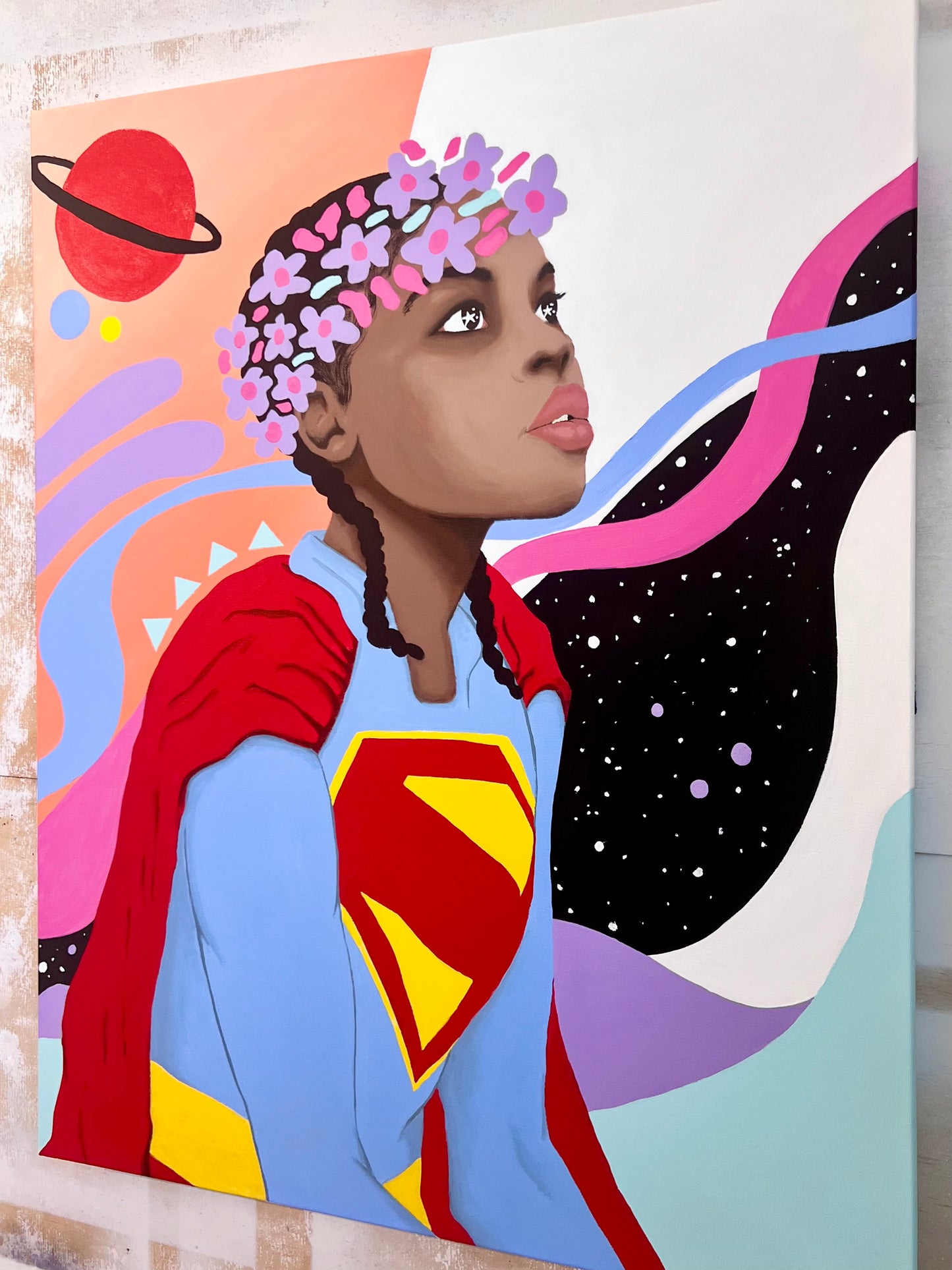 [Original Painting] Khyah is Supergirl