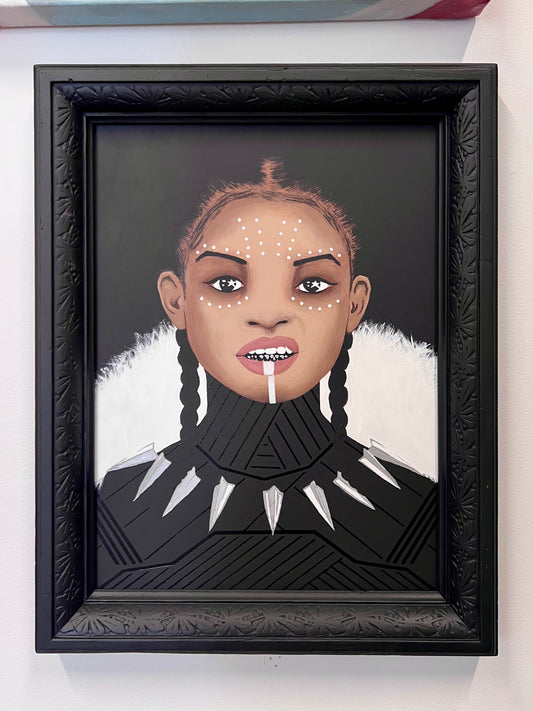 [Original Painting] Khyah is The Black Panther