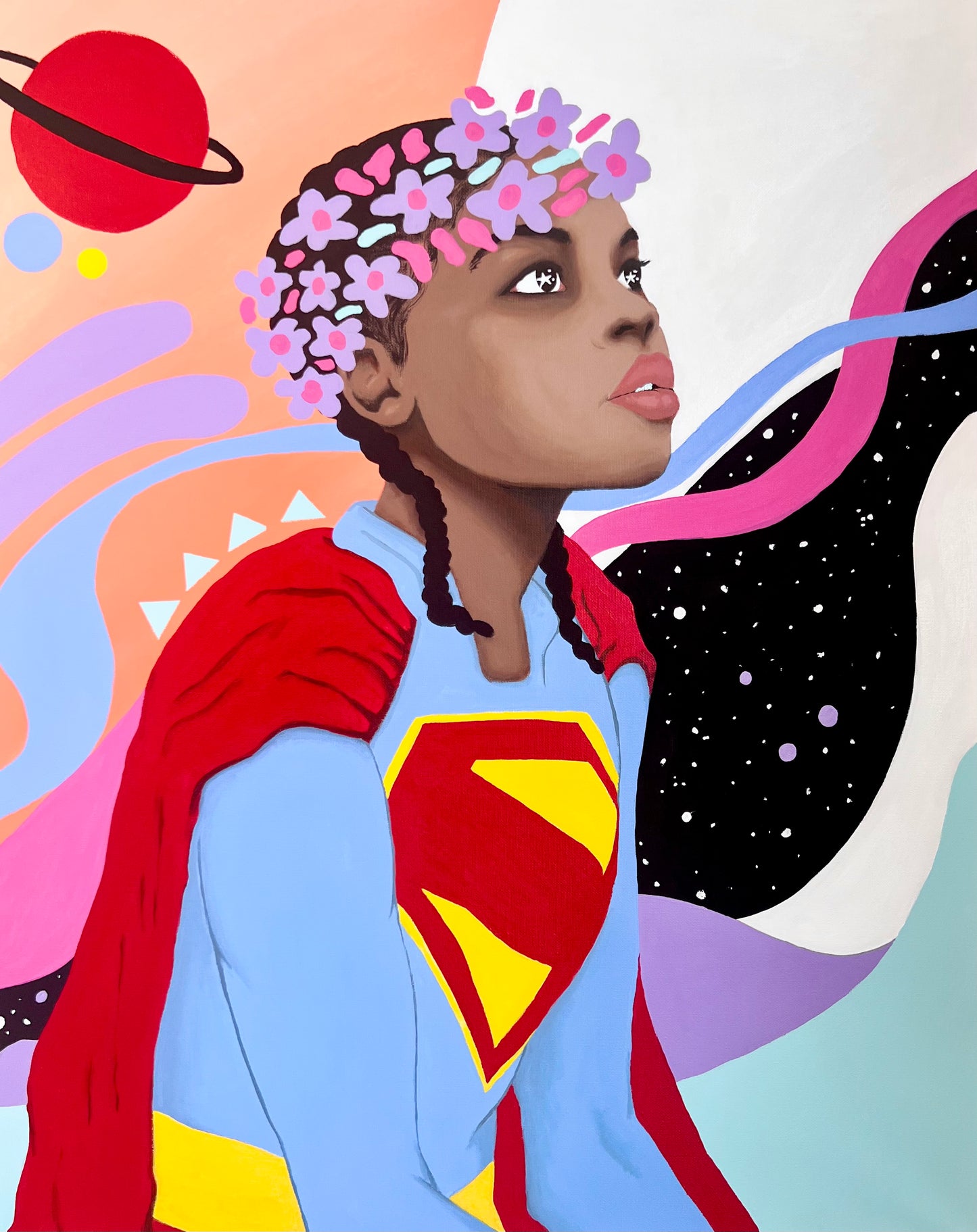 [Original Painting] Khyah is Supergirl