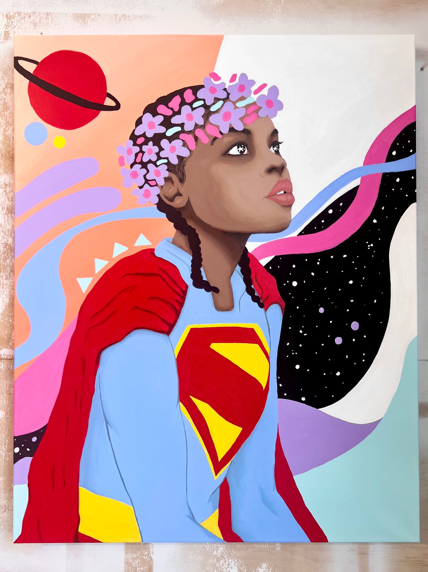 [Original Painting] Khyah is Supergirl