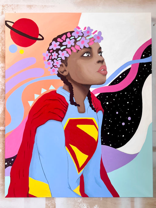 [Original Painting] Khyah is Supergirl