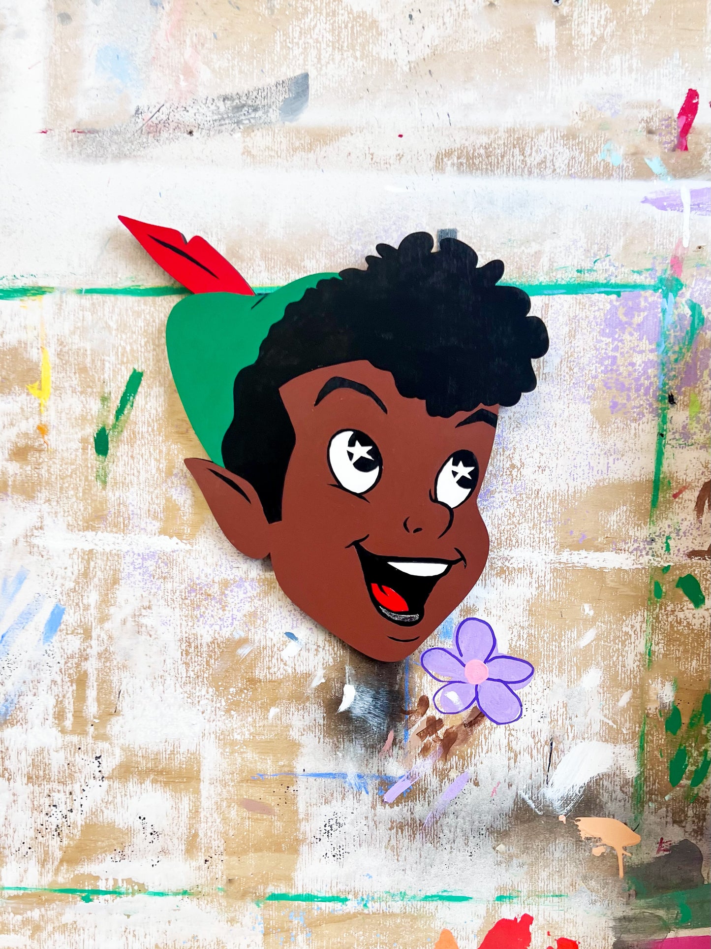 [Original Painting] Pan Wood Cutout (SOLD)