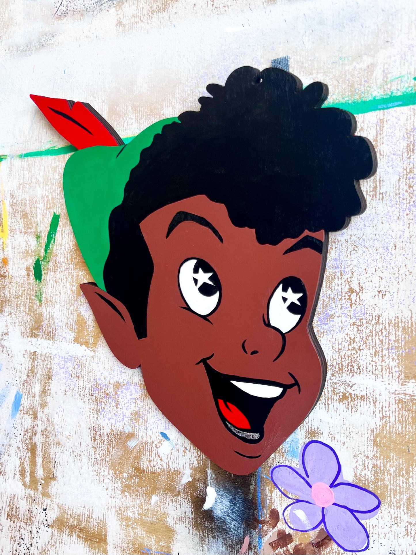 [Original Painting] Pan Wood Cutout (SOLD)