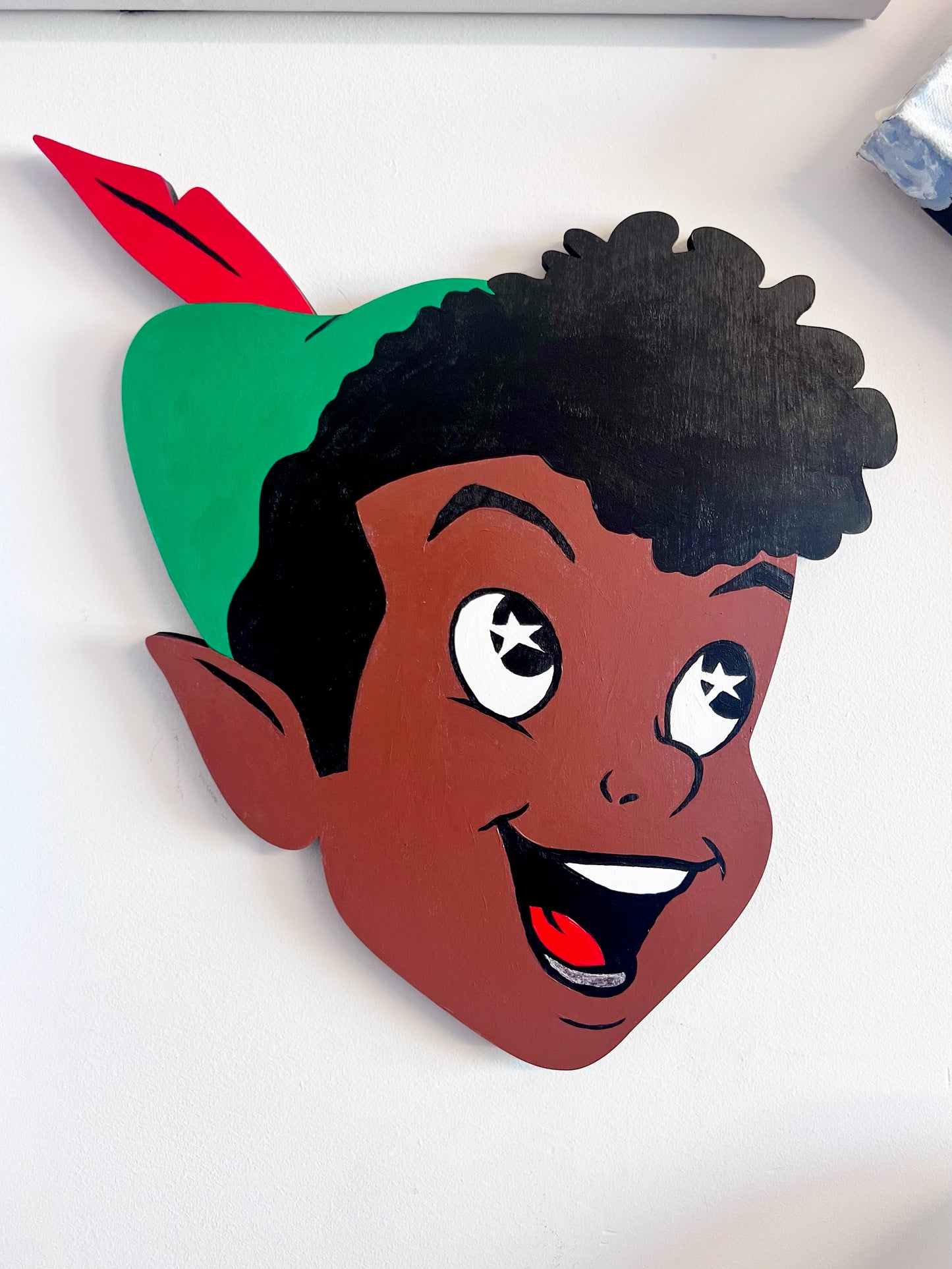 [Original Painting] Pan Wood Cutout (SOLD)